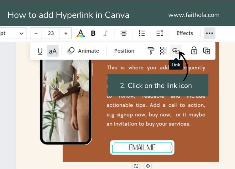 how to add hyperlink in canva