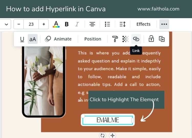 How to Add Email Link (Mailto) in Canva