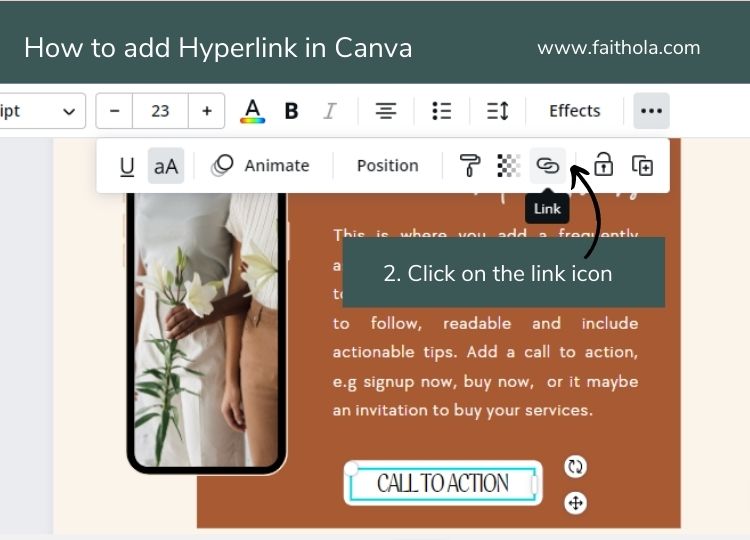 how to add hyperlink in canva