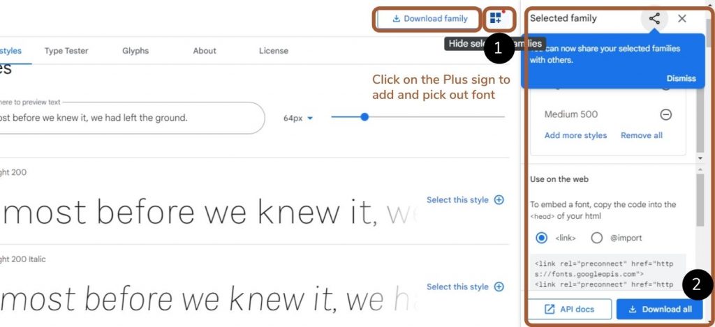 how to download fonts on Google fonts