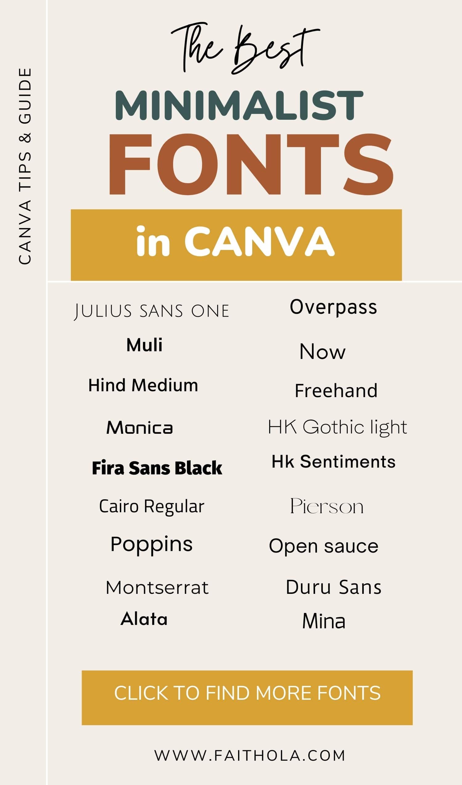 Canva S Ultimate Guide To Font Pairing Gd Type Faces Fonts Font My   Canva Font Guide Best Minimalist Fonts In Canva 