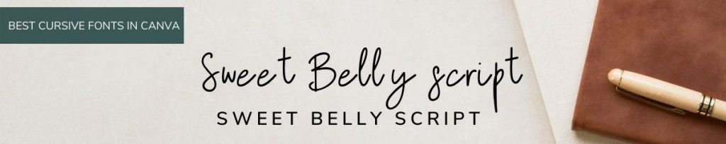 Sweet Belly Script Canva Script font