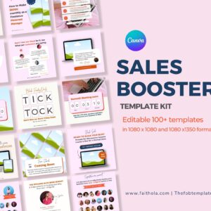 sales booster canva templates - product mockuo