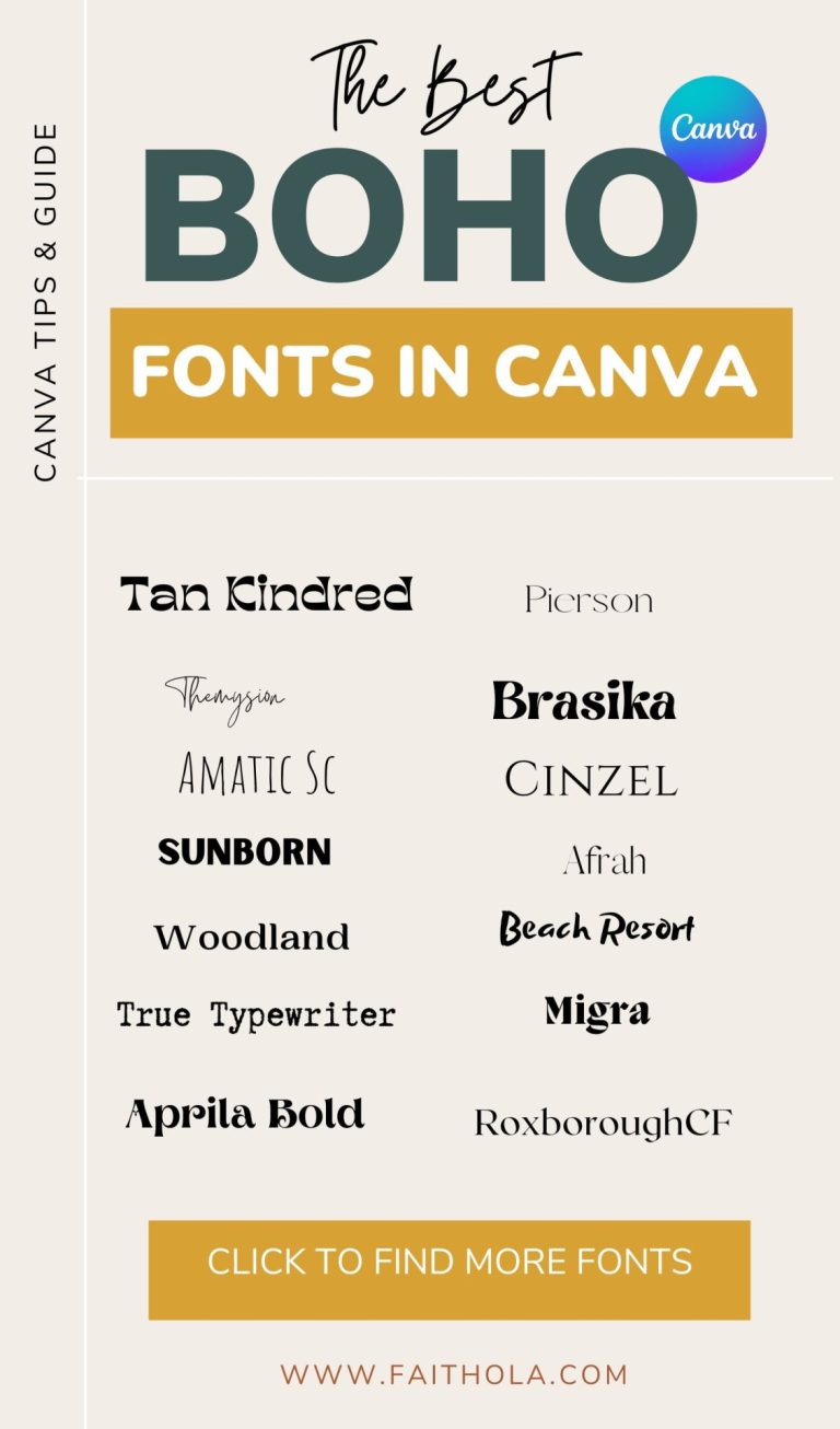 23 Best Boho fonts on Canva for Stunning & Jaw-Dropping Designs