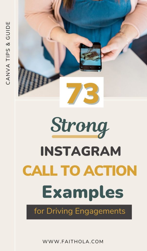 Instagram call to action examples