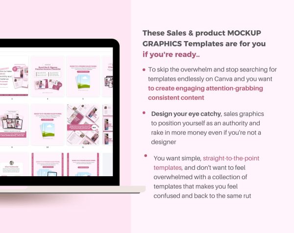 Digital Product Mockup Canva Templates for Ladyboss