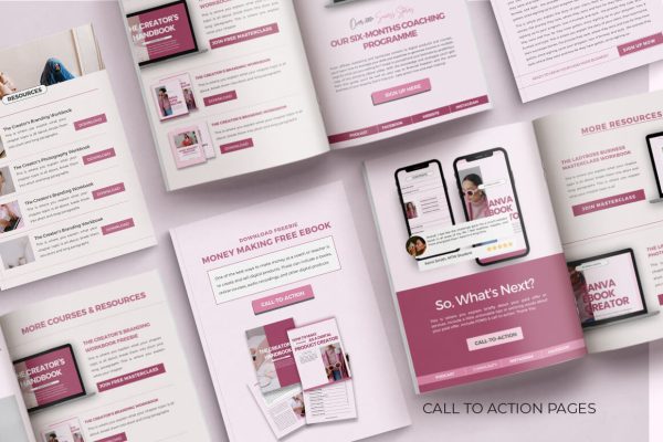 Ladyboss Lead magnet Ebook template -Call to action Pages