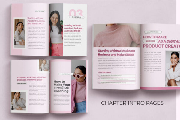 Ladyboss Ebook Lead magnet template-Chapter pages