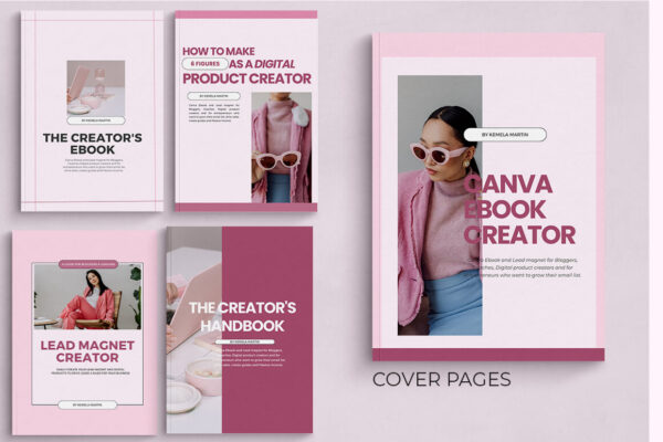 Ladyboss Ebook and Lead magnet template-cover pages