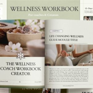 Health coach and wellness workbook canva templates