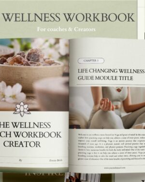 Health coach and wellness workbook canva templates
