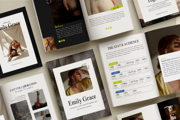 emily media kit Canva templates by Faith Ola